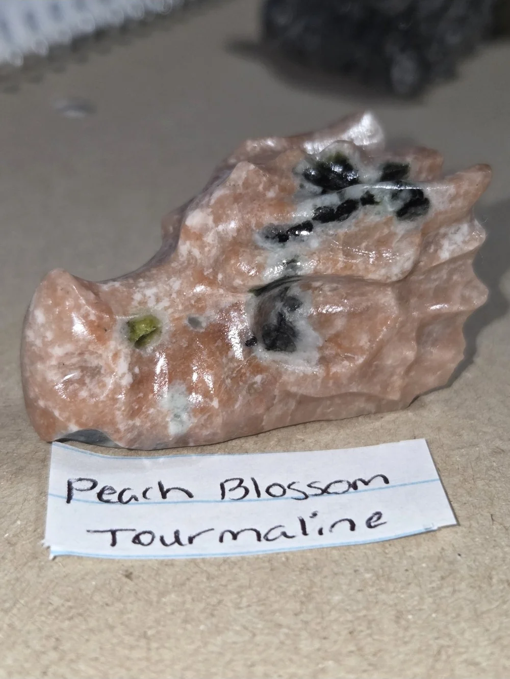 Peach Blossom Tourmaline detailed peach